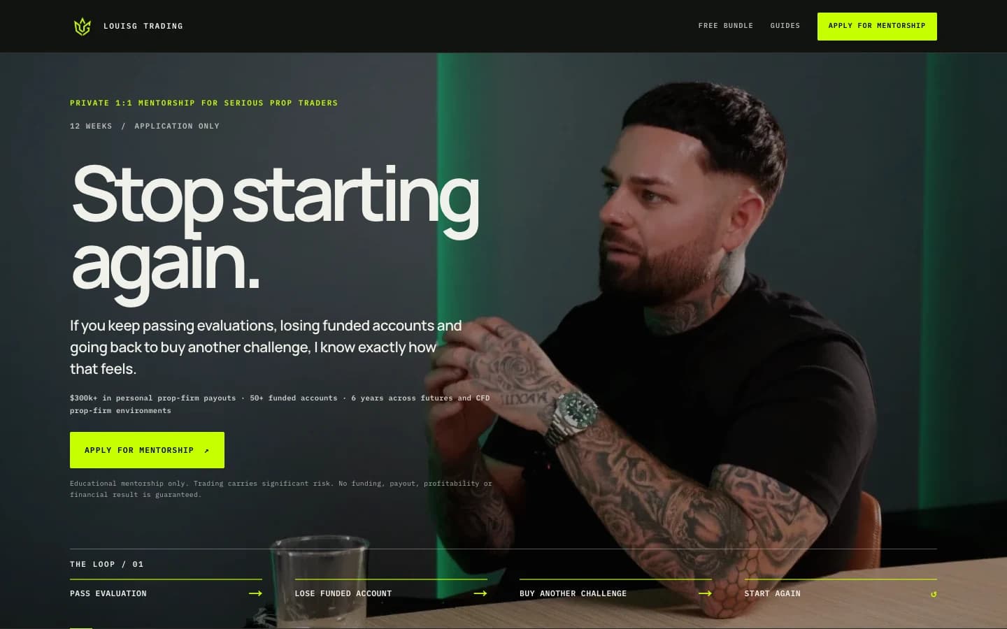 Live LouisG Trading homepage